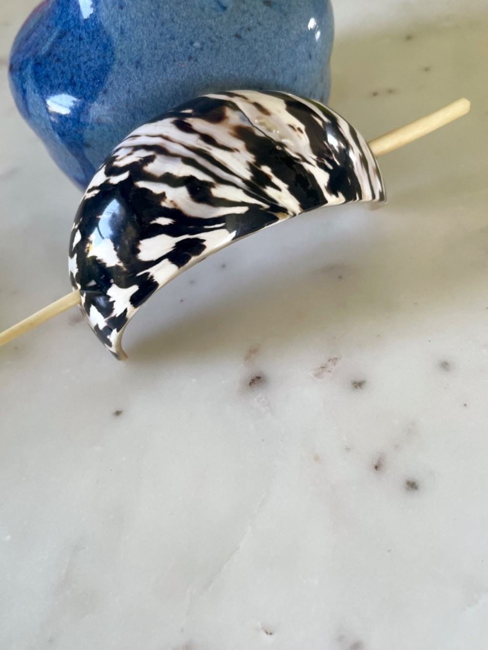 French Buffalo Horn Chic Hair Pin, Ponytail Maker, Barrette - Picture 6 of 15